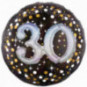 Gold Celebration 30th Birthday 3D Supershape Foil Balloon - Inflated