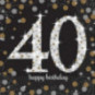 Gold Celebration 40th Birthday Paper Napkins - REDUCED TO CLEAR