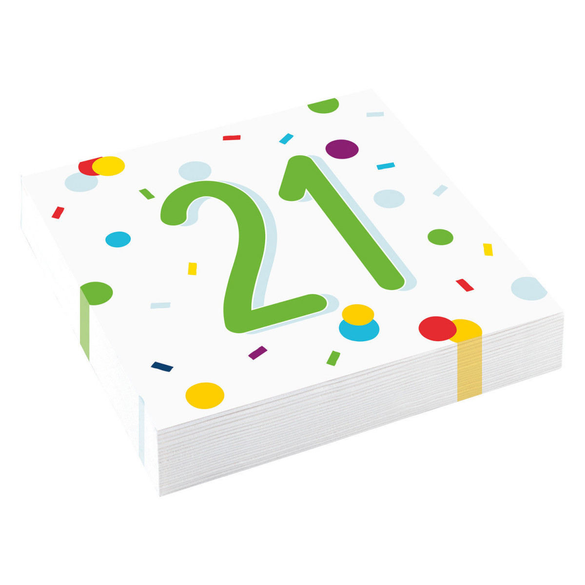Confetti Birthday 21st Paper Napkins