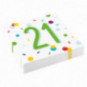 Confetti Birthday 21st Paper Napkins