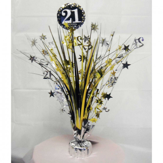 Gold Celebration 21st Birthday Centrepiece