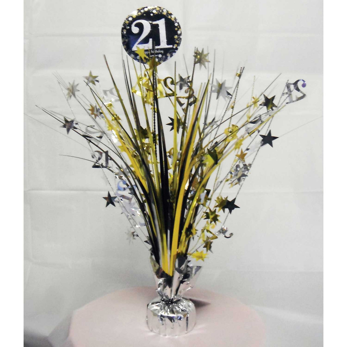 Gold Celebration 21st Birthday Centrepiece