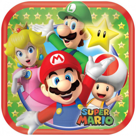 Super Mario Paper Plates