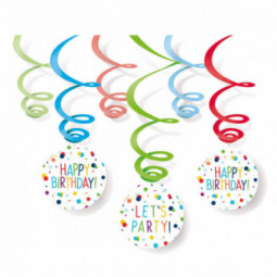 Confetti Birthday Swirl Decorations