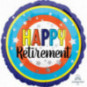Happy Retirement Round Foil Balloon - Inflated Happy Retirement Round Foil Balloon - Inflated