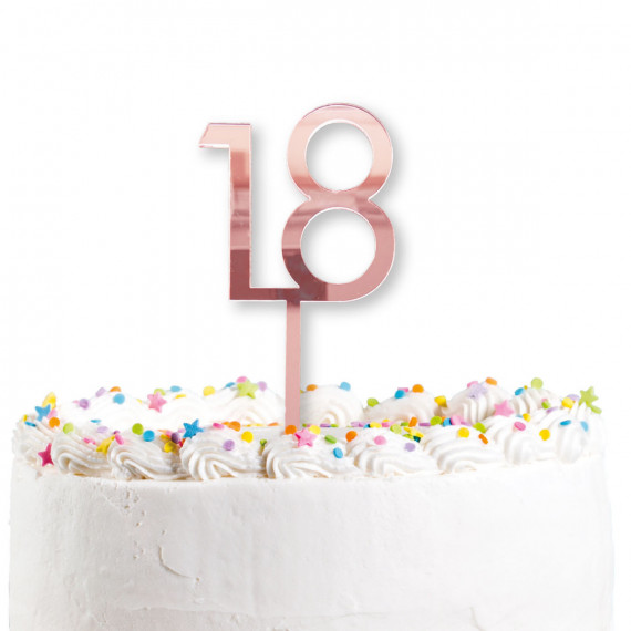 REDUCED Rose Gold 18th Acrylic Cake Topper