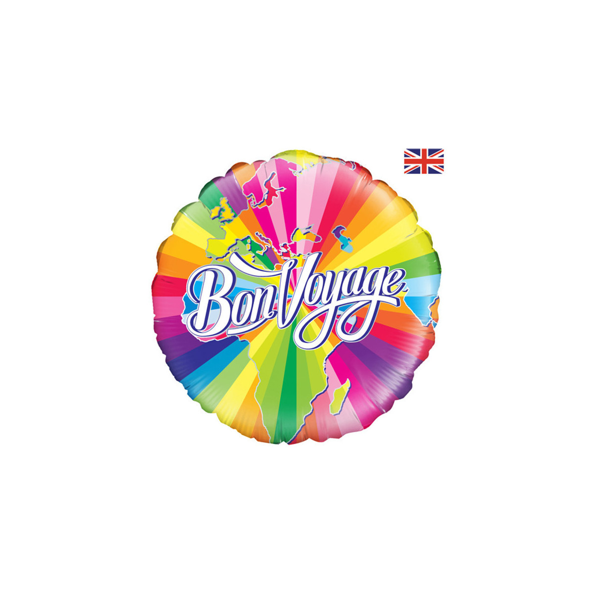 Bon Voyage Foil Balloon - Inflated Bon Voyage Foil Balloon - Inflated