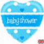 Blue Baby Shower Foil Balloon - Inflated Blue Baby Shower Foil Balloon - Inflated