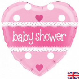 Pink Baby Shower Foil Balloon - Inflated