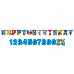 Super Mario Jumbo Happy Birthday Banner - Personalise
