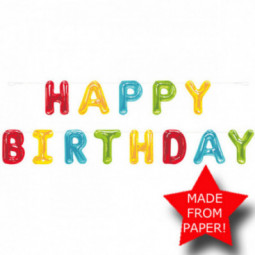 Colourful Happy Birthday Letter Banner