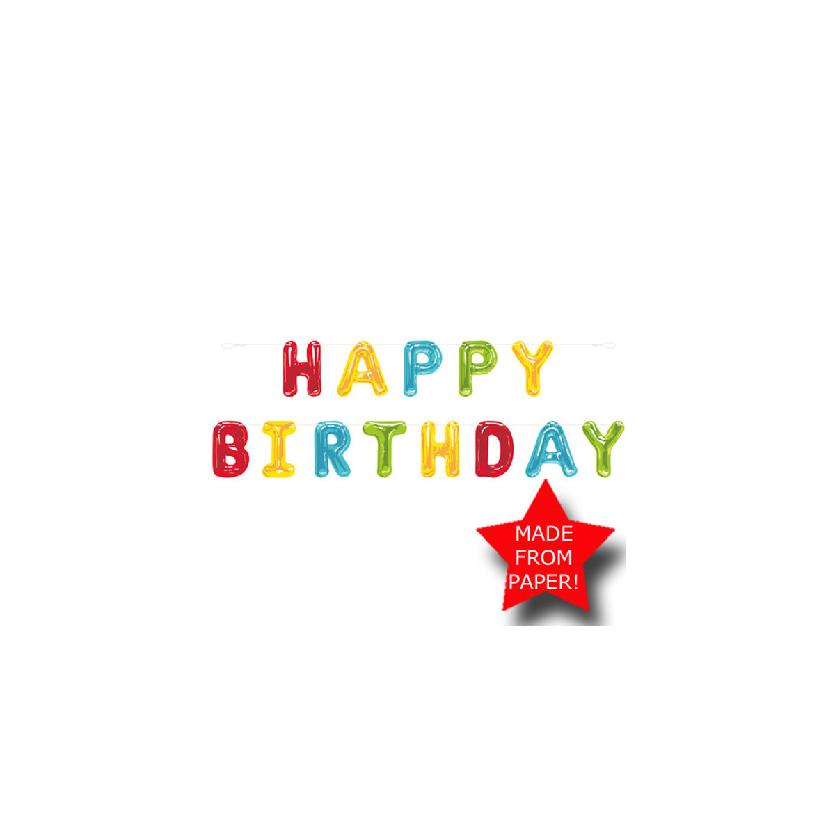 Colourful Happy Birthday Letter Banner