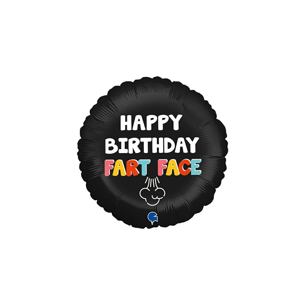 Happy Birthday Fart Face Foil Balloon - Inflated