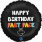 Happy Birthday Fart Face Foil Balloon - Inflated