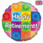 Happy Retirement Foil Balloon - Inflated Happy Retirement Foil Balloon - Inflated