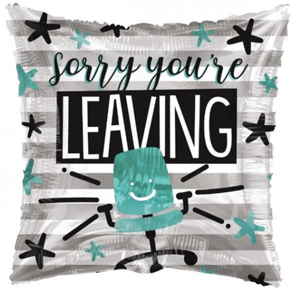 Sorry You're Leaving Office Chair Foil Balloon - Inflated Sorry You're Leaving Office Chair Foil Balloon - Inflated
