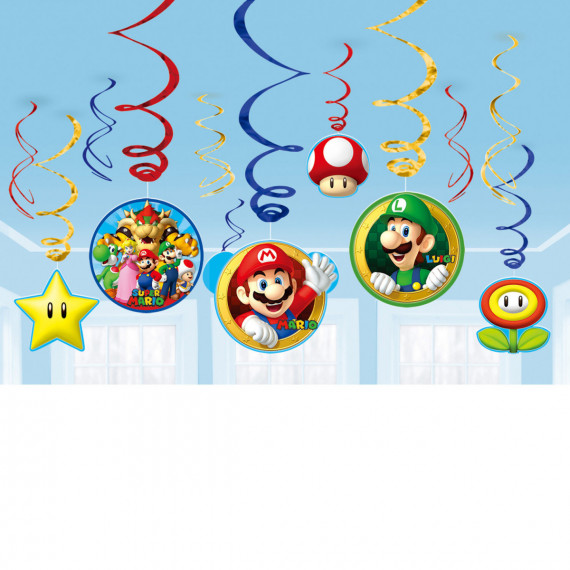 Super Mario Swirl Decorations Super Mario Swirl Decorations