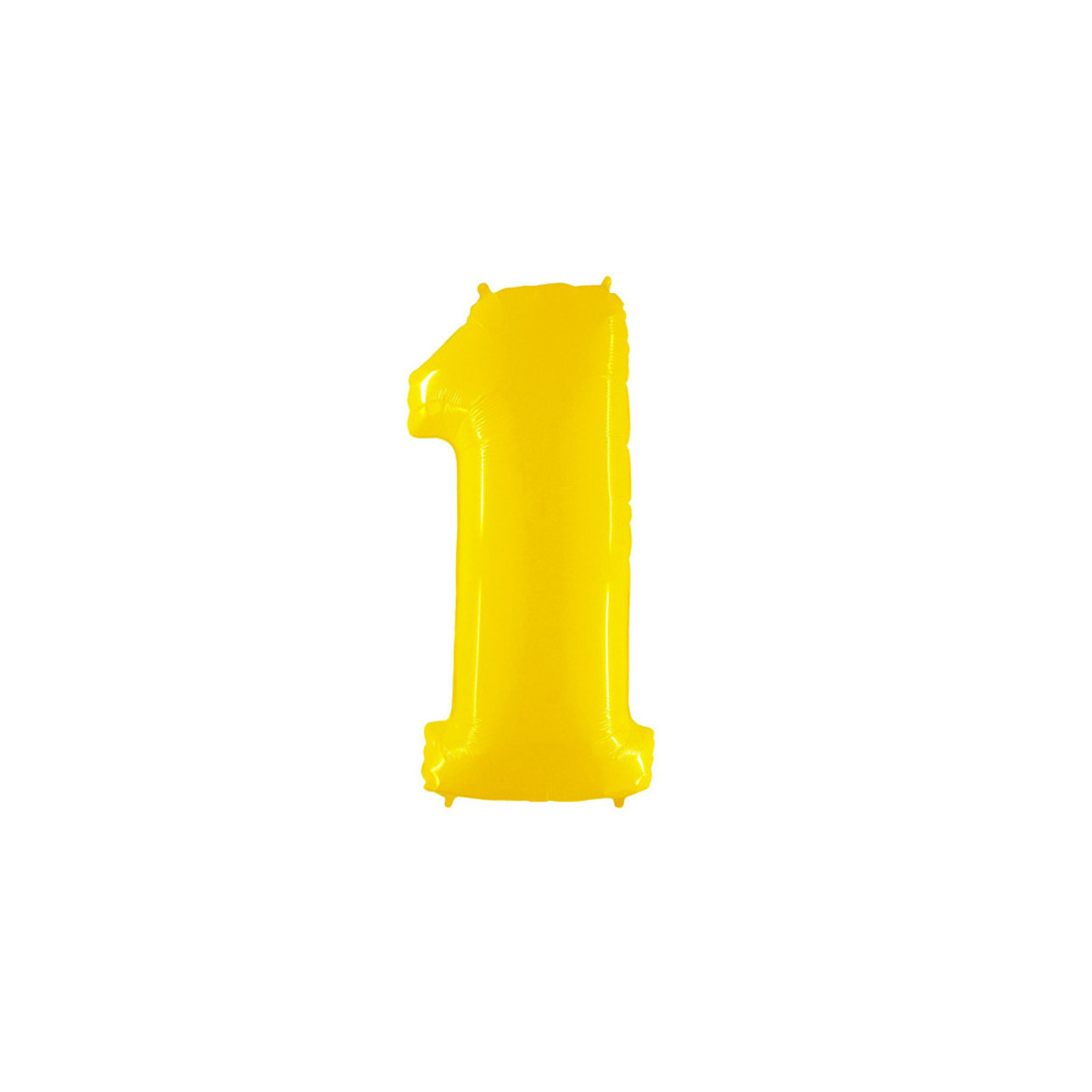 Yellow Giant Number Supershape Foil Balloons - Numbers 0 - 9 - Inflated